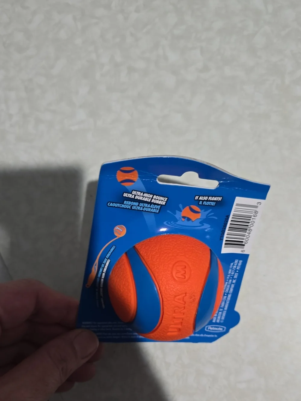 Chuck It Ultra Ball Medium - Orange and Blue Durable Dog Fetch Toy NWT